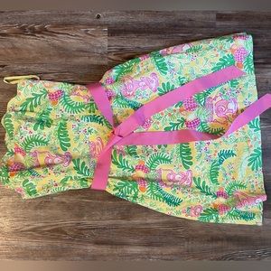 Lilly Pulitzer scalloped strapless dress size 2
